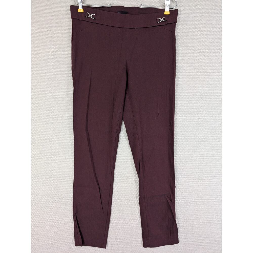 Rafaella Pull On Pants Size 12 Deep Burgundy Stretch